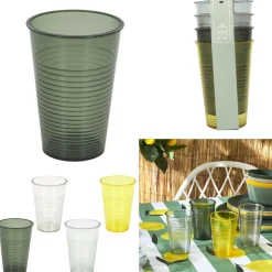 4 GOBELETS PLASTIQUE POP