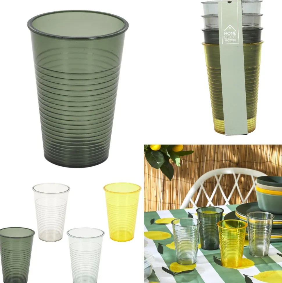 4 GOBELETS PLASTIQUE POP