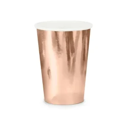 6 GOBELETS ROSE GOLD BRILLANT 220ML