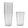 20 GOBELETS RÉUTILISABLE 28CL PAILLETÉ ARGENT