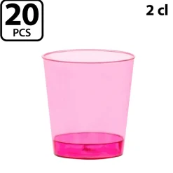 20 GOBELETS SHOT COCKTAIL RÉUTILISABLE 2CL FLUO UV