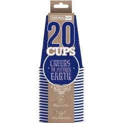20 GOBELETS USA CARTON 53CL BLEU
