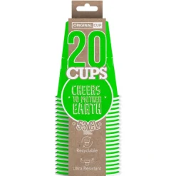 20 GOBELETS USA CARTON 53CL VERT