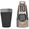 10 GOBELETS XL EN CARTON 53CL - GLITTER NOIR