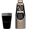 20 GOBELETS XL EN CARTON 53CL - NOIR