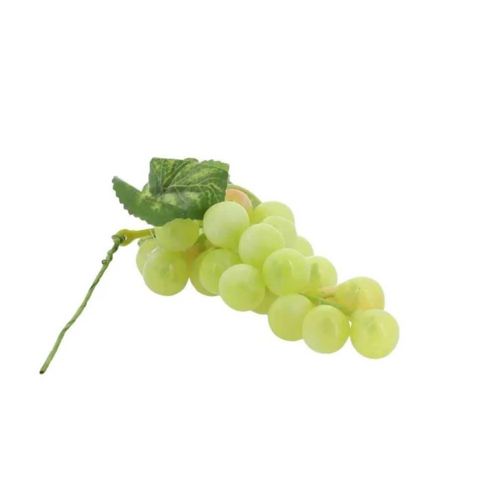 GRAPPE RAISIN ARTIFICIEL DÉCORATIF 7X15CM VERT
