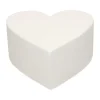 GÂTEAU POLYSTYRÈNE COEUR 15CM BLANC