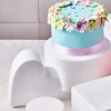 GÂTEAU POLYSTYRÈNE COEUR 25CM BLANC