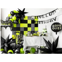 GUIRLANDE ANNIVERSAIRE GAMER JEUX VIDÉO 2.5M NOIR