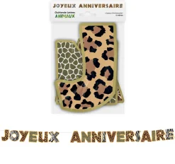 GUIRLANDE ANNIVERSAIRE PEAU ANIMAUX 4M NATURE