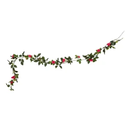 GUIRLANDE ARTIFICIELLE TIGE ROSIER 1.85M FUCHSIA