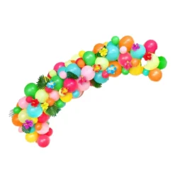 GUIRLANDE BALLONS HIBISCUS HAWAÏ 5M MULTICOLORE