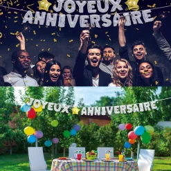 GUIRLANDE BALLONS JOYEUX ANNIVERSAIRE
