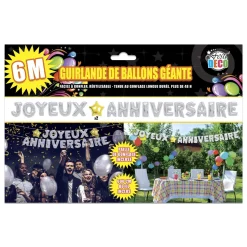 GUIRLANDE BALLONS JOYEUX ANNIVERSAIRE