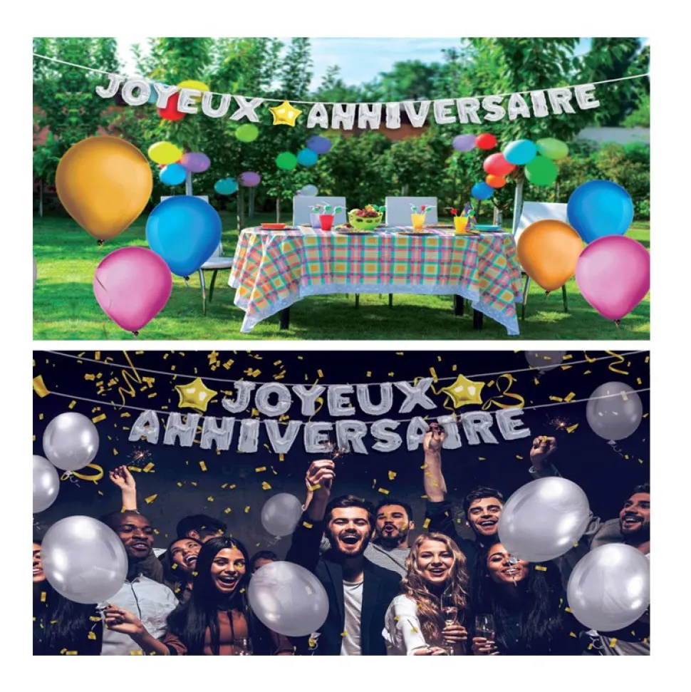 GUIRLANDE BALLONS JOYEUX ANNIVERSAIRE