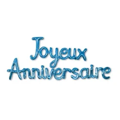 GUIRLANDE BALLONS LETTRES ANNIVERSAIRE 4.5M BLEU