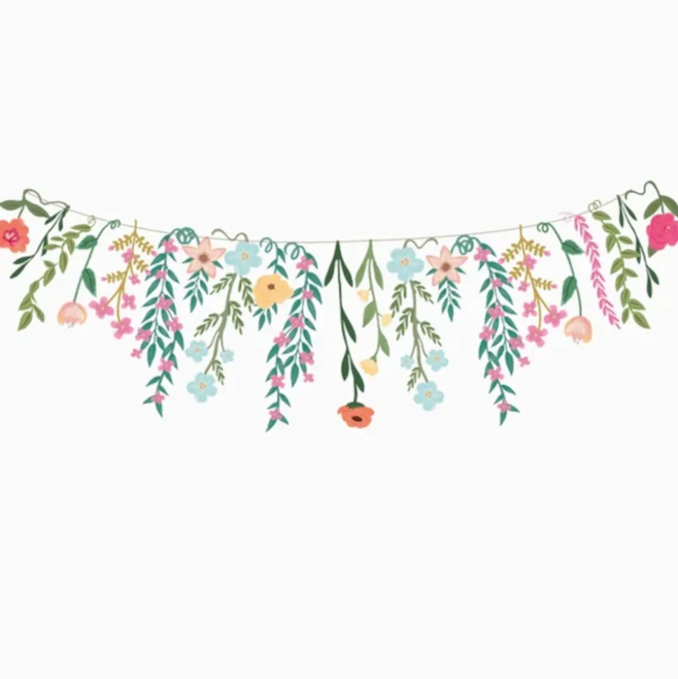 GUIRLANDE CARTON 22 TIGES FLEUR 3M MULTICOLORE