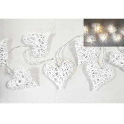 GUIRLANDE CUR ROTIN 10 LED 165CM BLANC