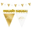GUIRLANDE FANION ANNIVERSAIRE 6M OR