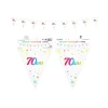 GUIRLANDE FANION 70 ANS MÉTALLIQUE MULTICOLORE