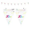 GUIRLANDE FANION 50 ANS MÉTALLIQUE MULTICOLORE