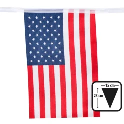 GUIRLANDE FANION DRAPEAU USA 4M