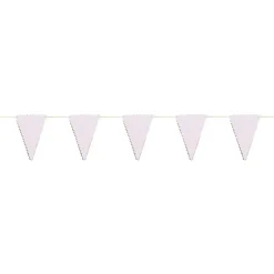 GUIRLANDE FANION FESTONNÉE ROSE PASTEL OR