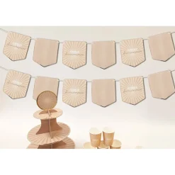 GUIRLANDE 12 FANIONS ANNIVERSAIRE ÉCLAT 3.5M