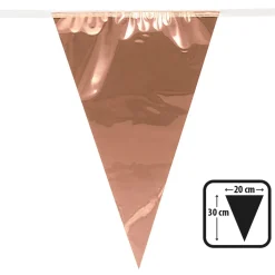 GUIRLANDE 20 FANIONS ASPECT MÉTAL 10M ROSE GOLD
