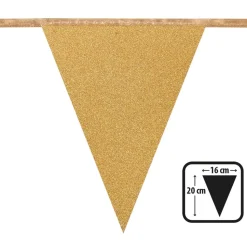 GUIRLANDE FANIONS CARTON 6M OR PAILLETÉ