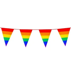 GUIRLANDE À FANIONS FIERTÉ LGBT 10M ARC-EN-CIEL