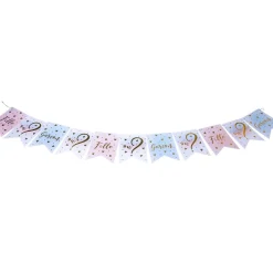 GUIRLANDE 11 FANIONS GENDER REVEAL PARTY 13X18CM