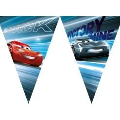 GUIRLANDE FANIONS PAPIER CARS 2.1M ROUGE