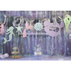 GUIRLANDE 7 FANIONS PAPIER SIRÈNE 3.5M