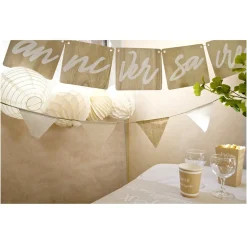 GUIRLANDE FANIONS TOILE 2.6M NATUREL
