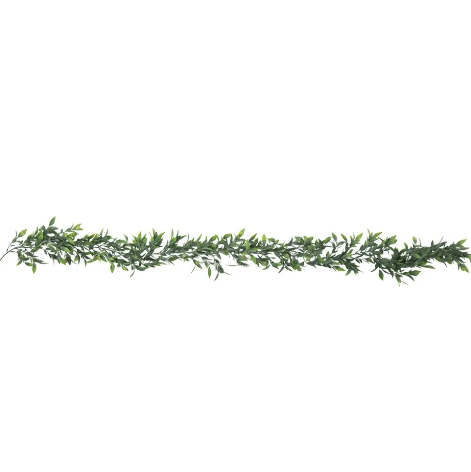 GUIRLANDE FEUILLES SAULE PLEUREUR BLANCHIES 1.80M