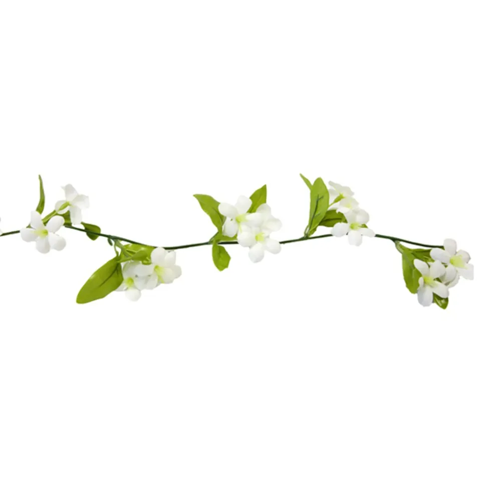 GUIRLANDE FLEURS ARTIFICIELLES JASMIN 2.4M BLANC