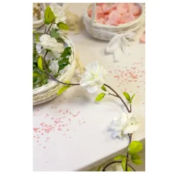 GUIRLANDE FLEURS ARTIFICIELLES GARDÉNIA 1.7M BLANC