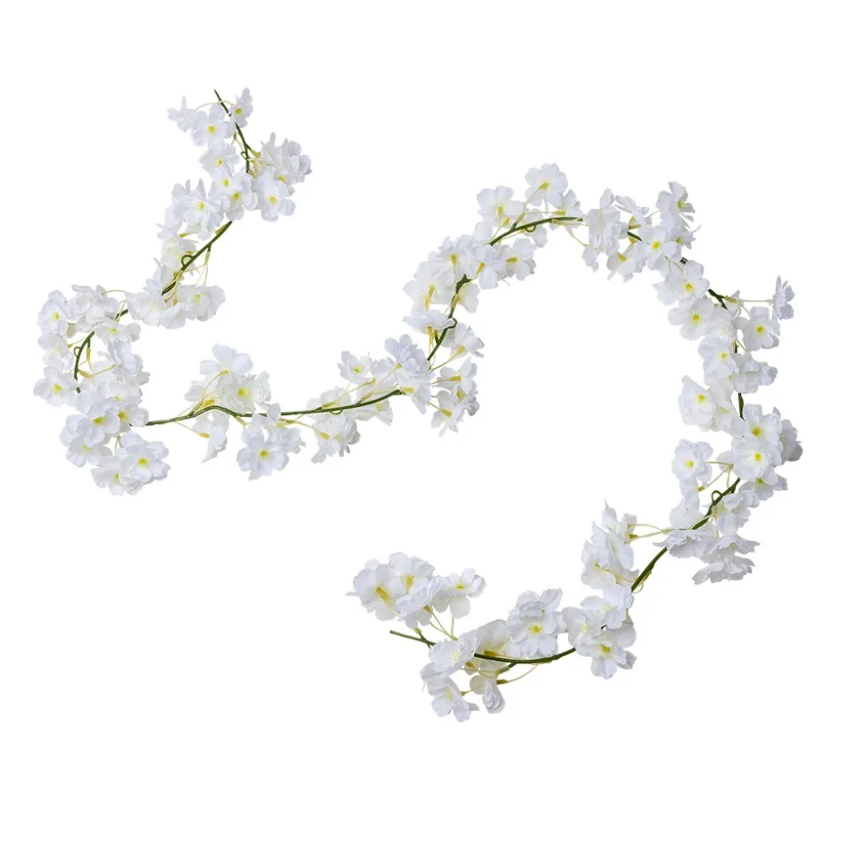 GUIRLANDE FLEURS CERISIER ARTIFICIELLES 1.8M BLANC