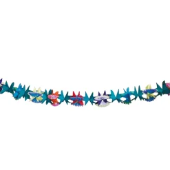 GUIRLANDE FLEURS PAPIER TROPICAL 4M MULTICOLORE
