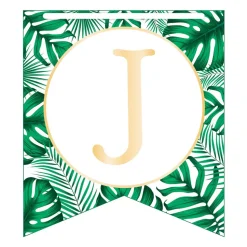 GUIRLANDE JOYEUX ANNIVERSAIRE TROPICAL PARTY 5M VERT