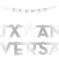 GUIRLANDE LETTRES ANNIVERSAIRE 3M ARGENT