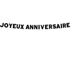 GUIRLANDE LETTRES ANNIVERSAIRE 4M NOIR