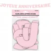 GUIRLANDE LETTRES ANNIVERSAIRE 4M ROSE