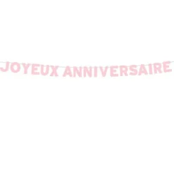 GUIRLANDE LETTRES ANNIVERSAIRE 4M ROSE