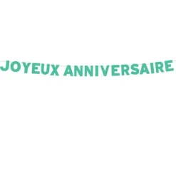 GUIRLANDE LETTRES ANNIVERSAIRE 4M VERT