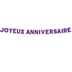 GUIRLANDE LETTRES ANNIVERSAIRE 4M VIOLET