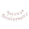 GUIRLANDE PAPIER ANNIVERSAIRE FAIRY WORLD 2M ROSE