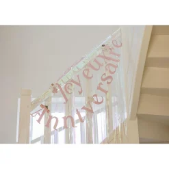 GUIRLANDE PAPIER ANNIVERSAIRE FAIRY WORLD 2M ROSE
