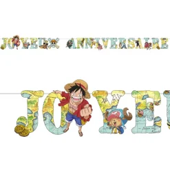 GUIRLANDE PAPIER ANNIVERSAIRE ONE PIECE 2.5M